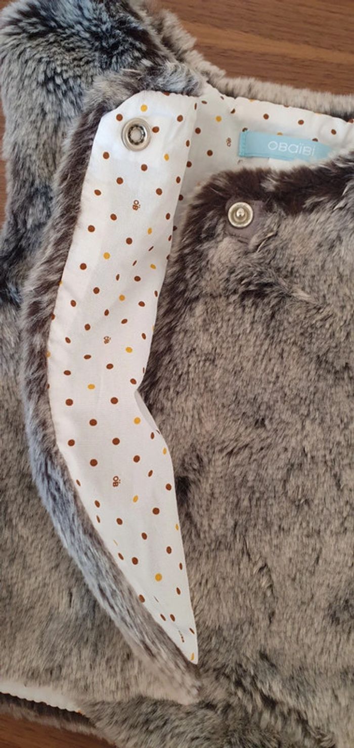 Colete pêlo cinzento/ prateado 80 cm obaïbi - photo numéro 5