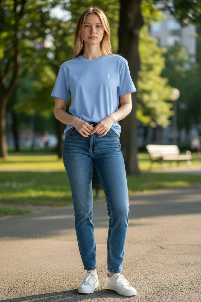 Tee Shirt Ralph Lauren pour homme - Taille XL - Bleu ciel logo brodé blanc - Neuf - photo numéro 5