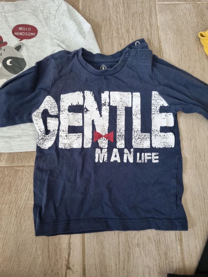 Lot de 4 t-shirt manches longues 12 mois - photo numéro 3