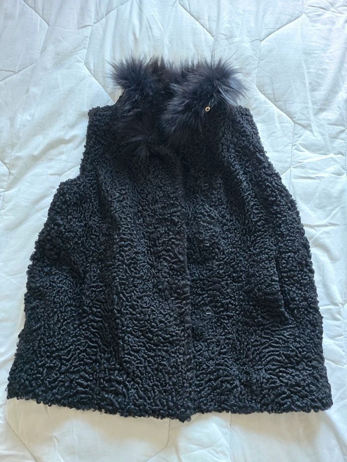 🌟 Veste sans manche noir Martres Royal femme - Taille XL 🌟