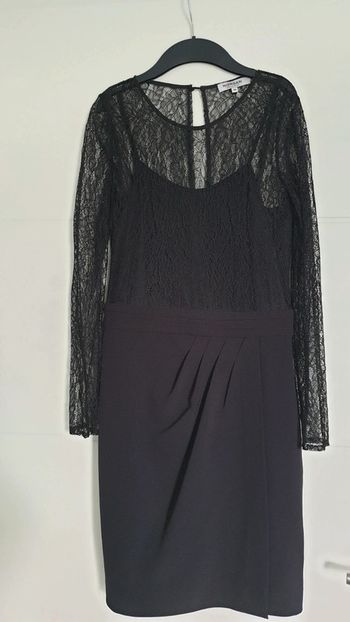 New Robe chic, noir et dentelle, taille 36, Morgan