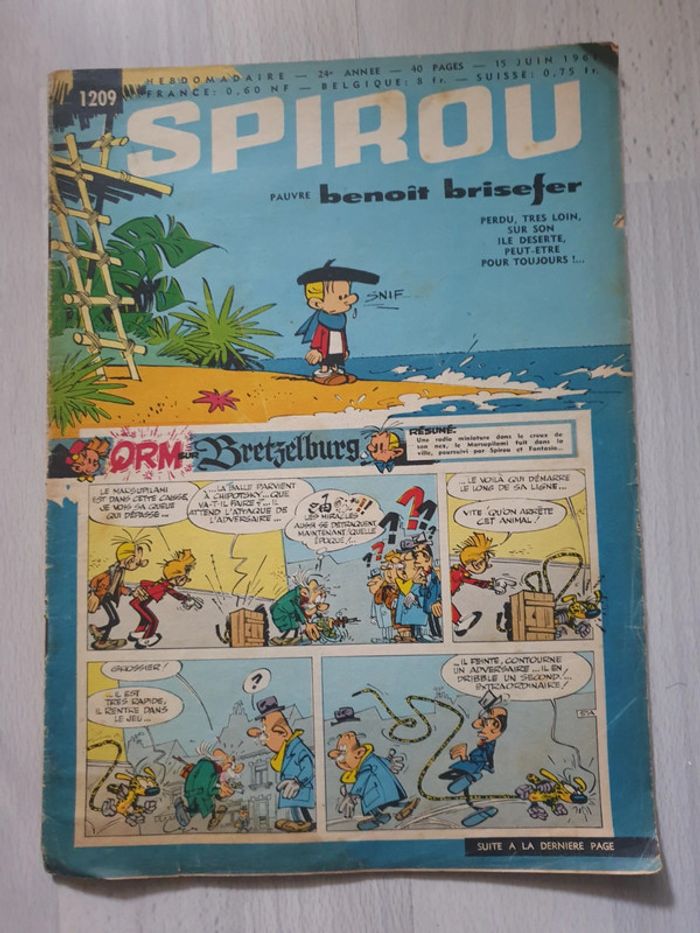 Magnifique spirou ancien 1961