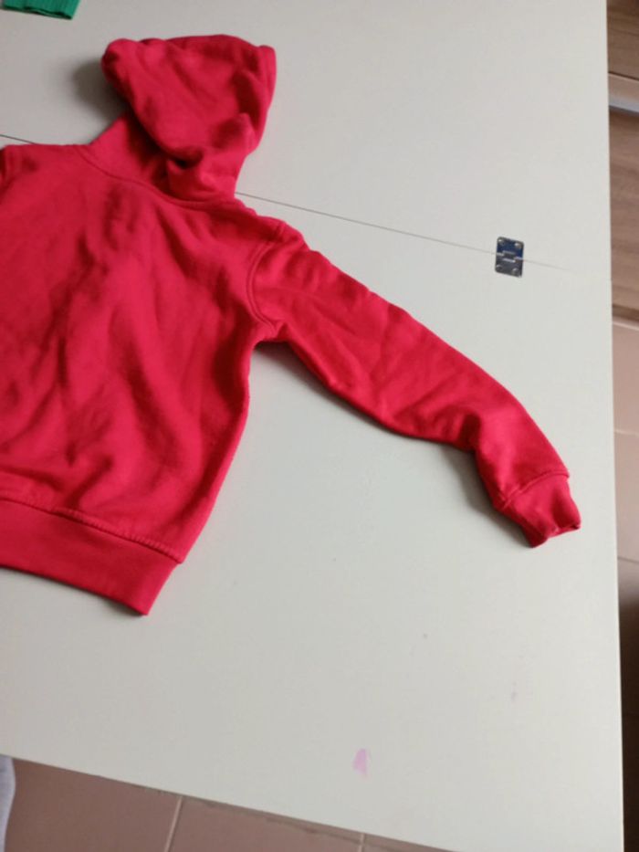 Gilet zippé à capuche TEX 7/8 ans rouge - photo numéro 7