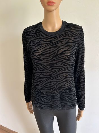 Pull noir et argenté pailleté Berenice taille XS jamais porté 