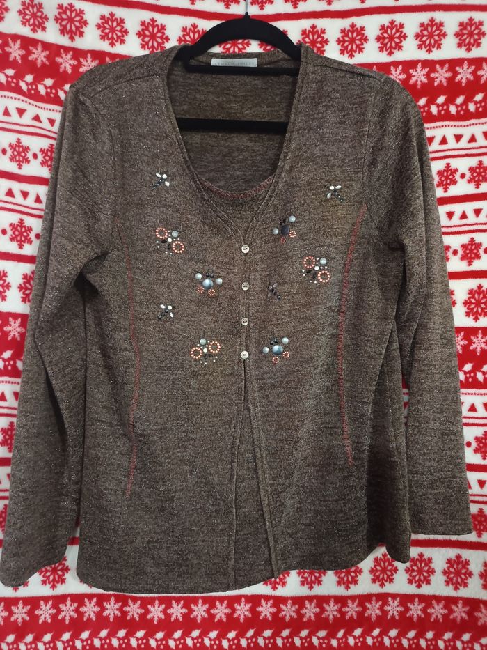 Gilet marron Armand Thiery – Taille 5 - photo numéro 2