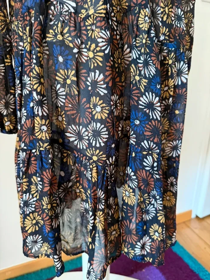 Robe à fleur marron en très bon état taille S stella Forest - photo numéro 5
