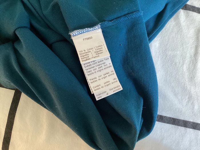 Polo Lacoste taille 4 = M ,bleu pétrole 100 % coton - photo numéro 8