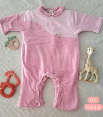 Sur pyjama très épais rose 06mois