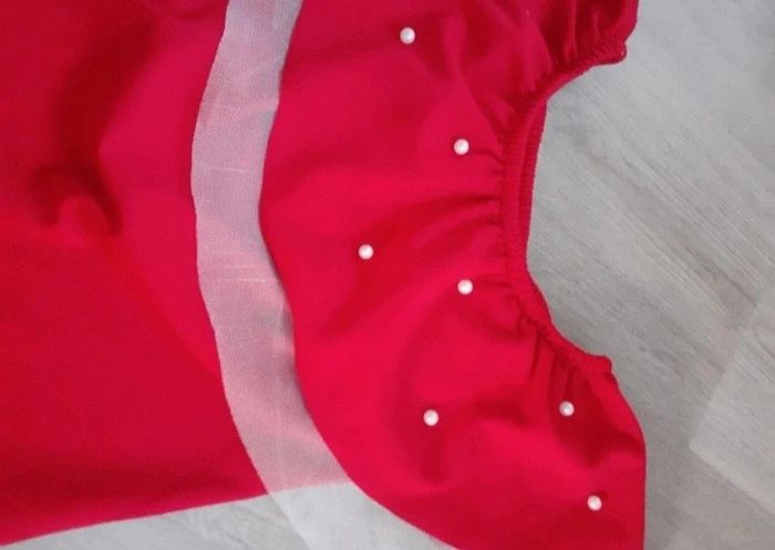 Combishort noire rouge perles 10ans - photo numéro 2