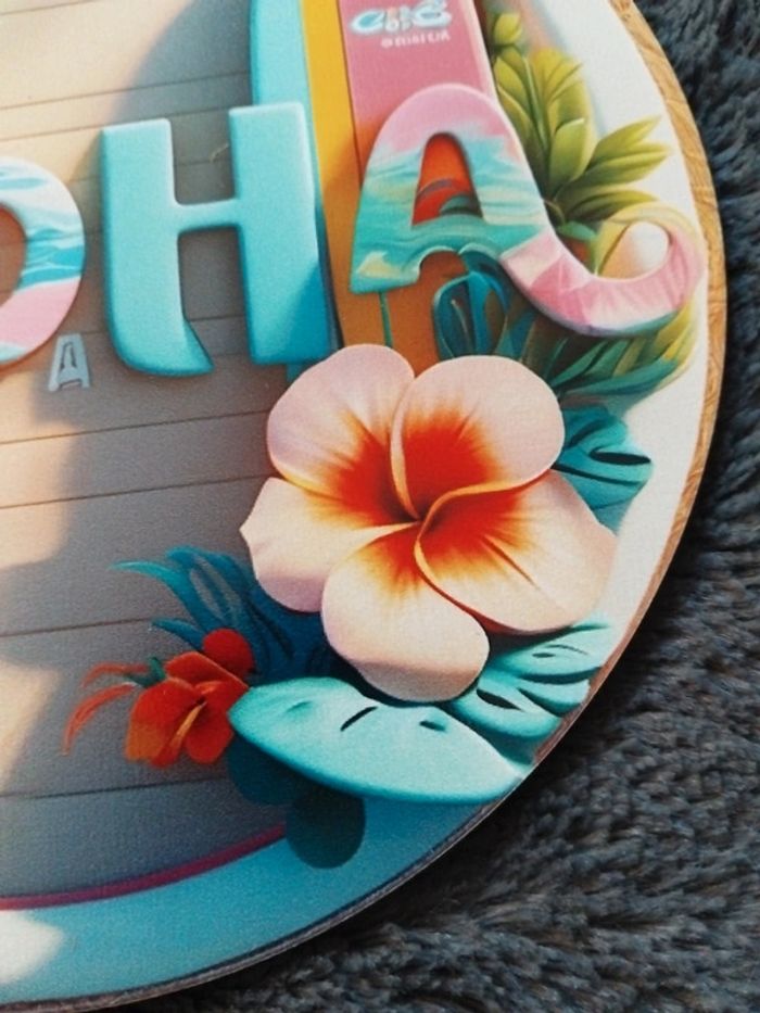 Plaque bois Aloha - photo numéro 2