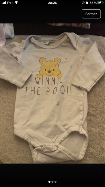 Lot de 4 boddie 6 mois 
