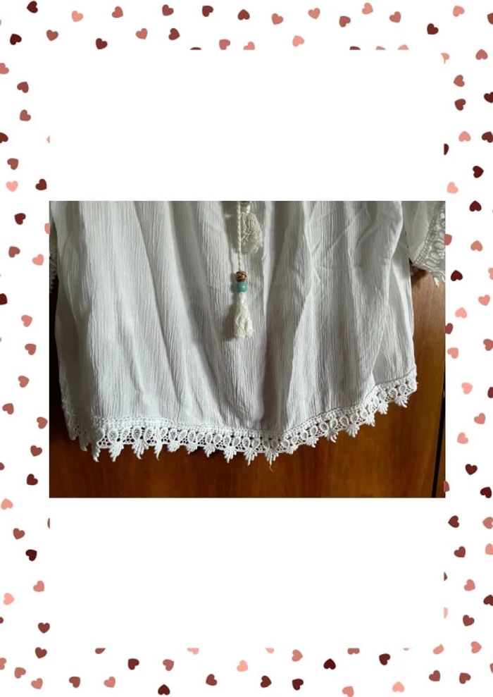 Tunique /blouse blanche Terra di Siena - photo numéro 5