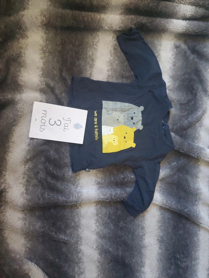 Tee shirt manches longues 3 mois obaibi