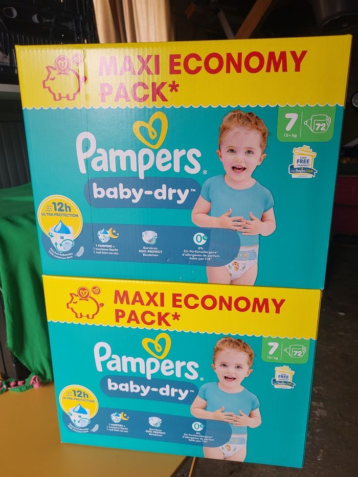 2 maxi pack pampers baby dry taille 7
