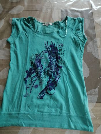 Tee shirt turquoise