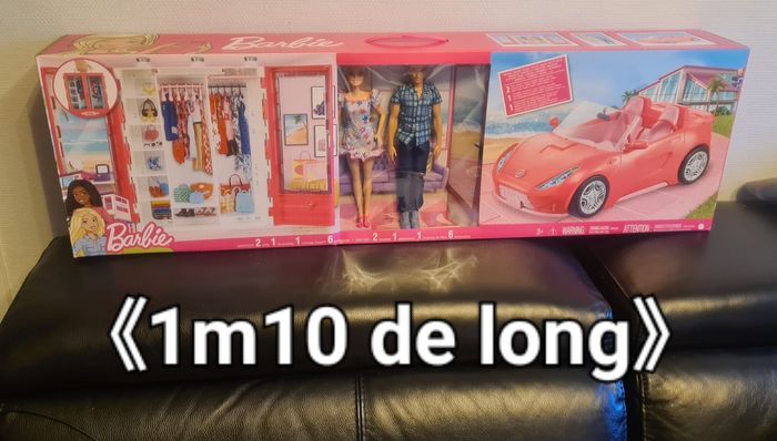 Tres gros coffret barbie dressing et décapotable NEUF