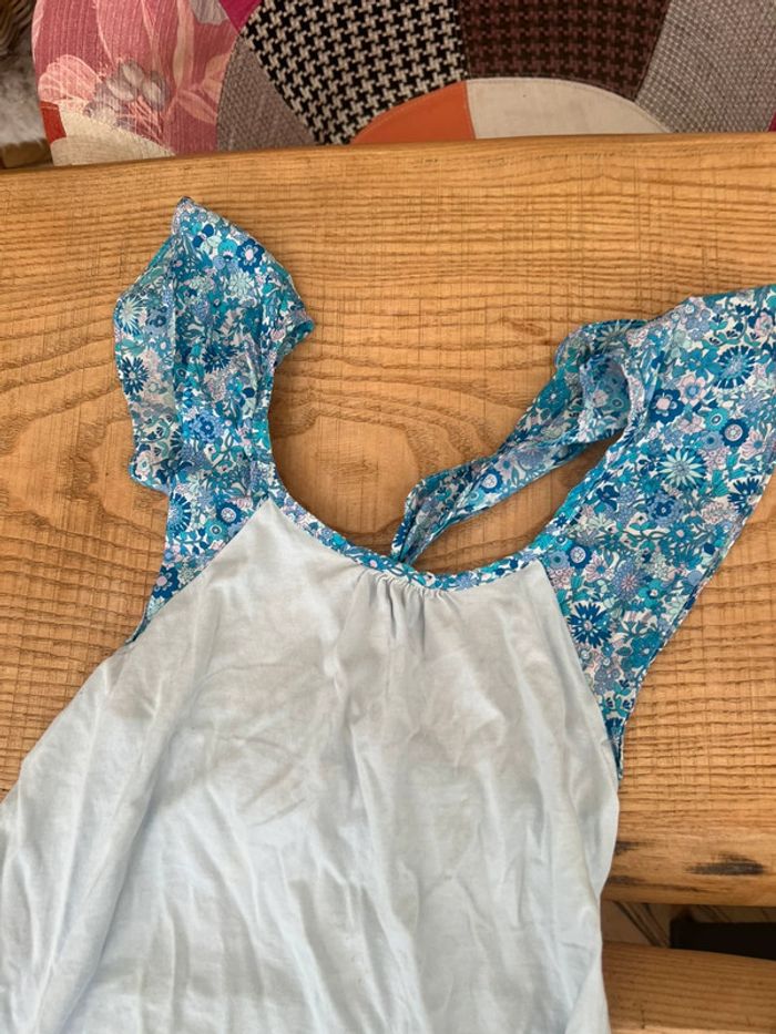 Ensemble 10 ans Jacadi okaidi 12 été débardeur Liberty legging court bleu - photo numéro 2