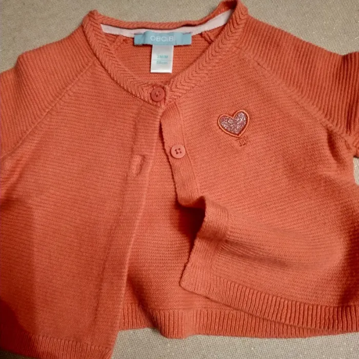 Gilet orange 3 mois Obaibi