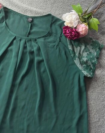 Haut femme vert foncé