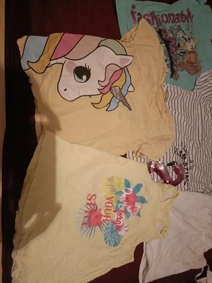 Lot 5 tee shirts hauts orchestra monster high licorne flamant rose 10 ans - photo numéro 2