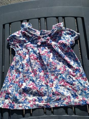 Petit tee-shirt fille 6 mois fleurs et cerises