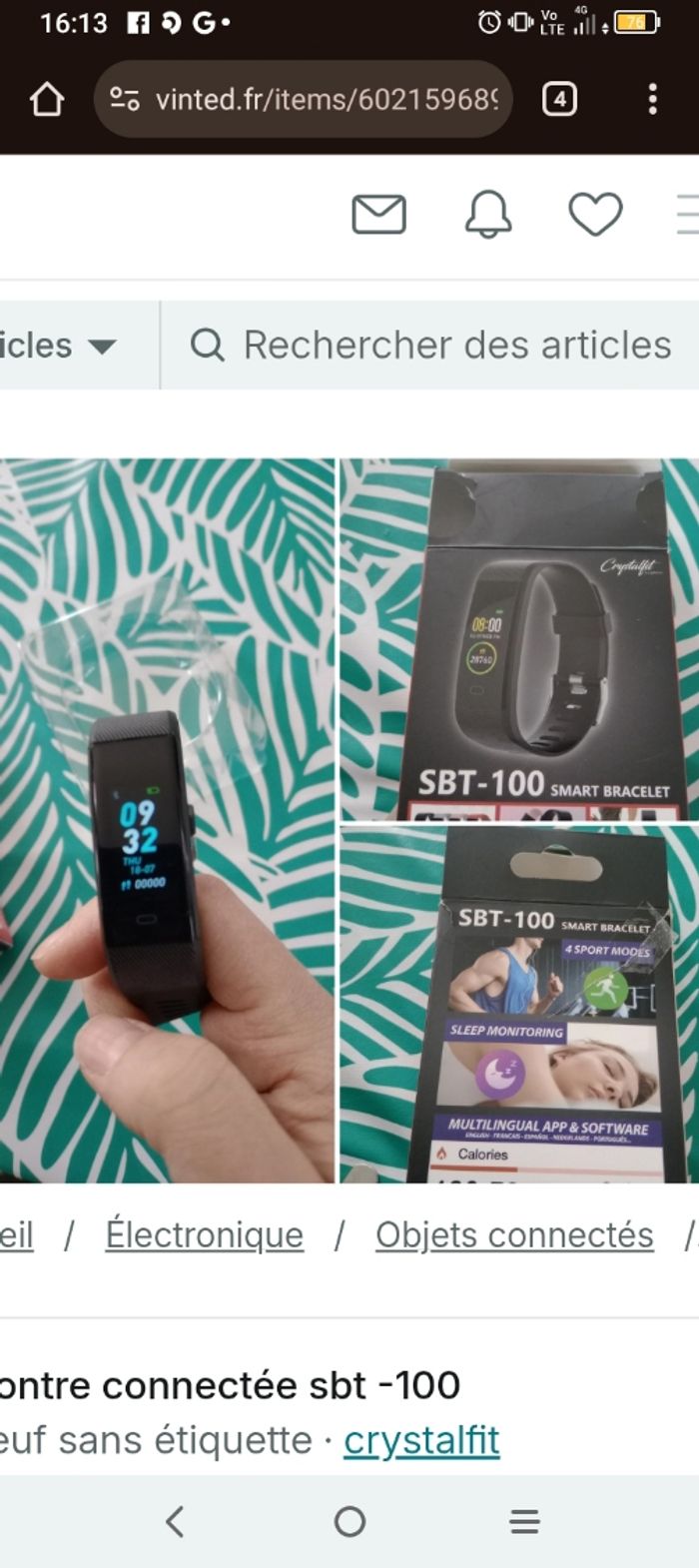 Montre connectée sbt100