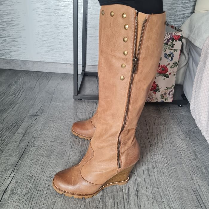 Bottes camel cuir mtng - photo numéro 2