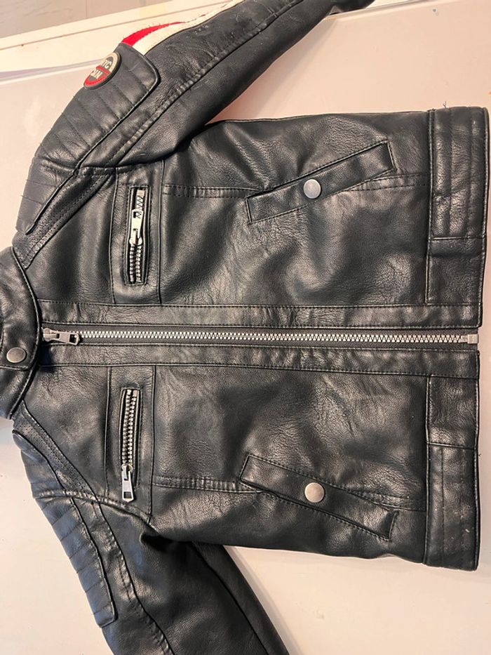 Veste en cuir C&A garçon - photo numéro 4