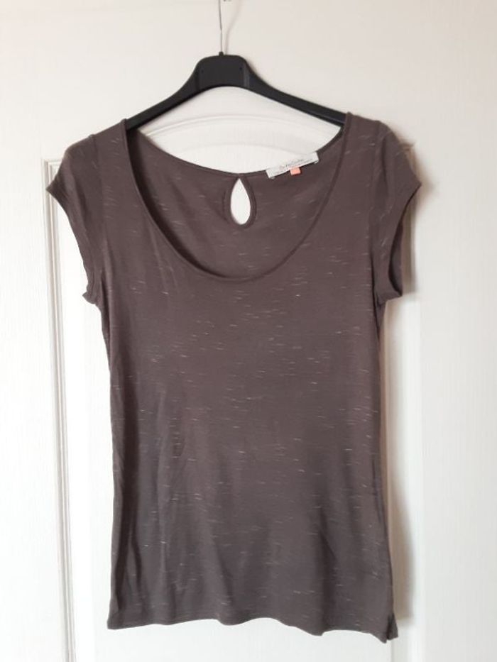 T-shirt chiné taupe