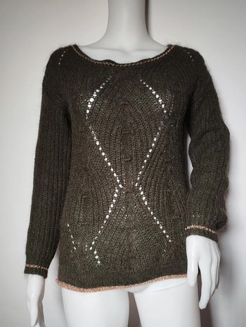 Pull kaki et doré Naf Naf taille s