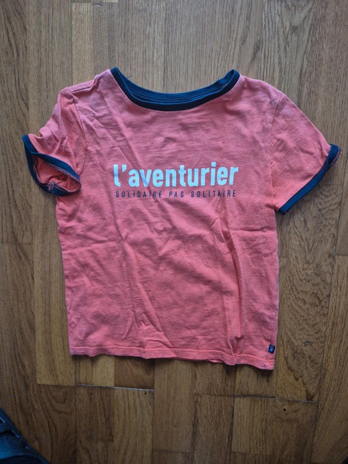 Okaidi Tee-shirt saumon marine taille 5 ans