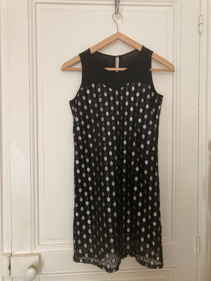 Robe à motif pois et dentelle Zein Taille S