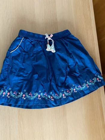 Jupe sergent major fille 6 ans bleu mer océan coquillage