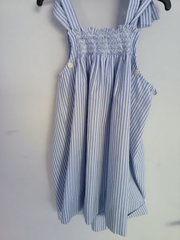 Robe à rayures bleu ciel 3 ans