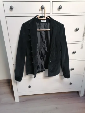 Veste/blaser en velours noire 38