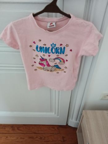 Tee-shirt texmania rose pâle et multicolore