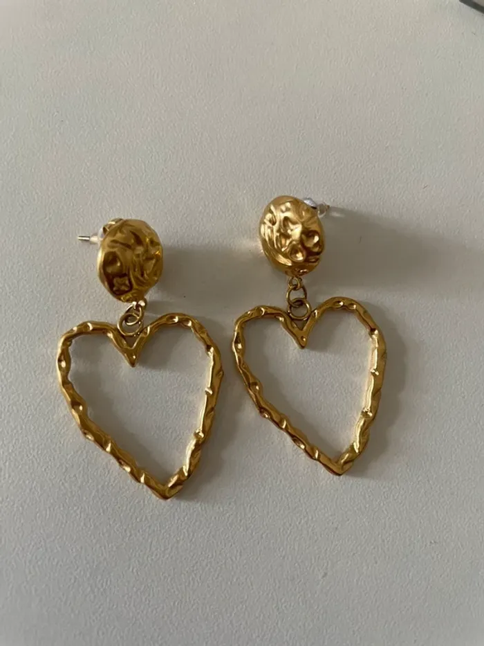 Boucle d’oreille en acier inoxydable Du groupe Maxmara intrend sans logo sans étiquette - photo numéro 4