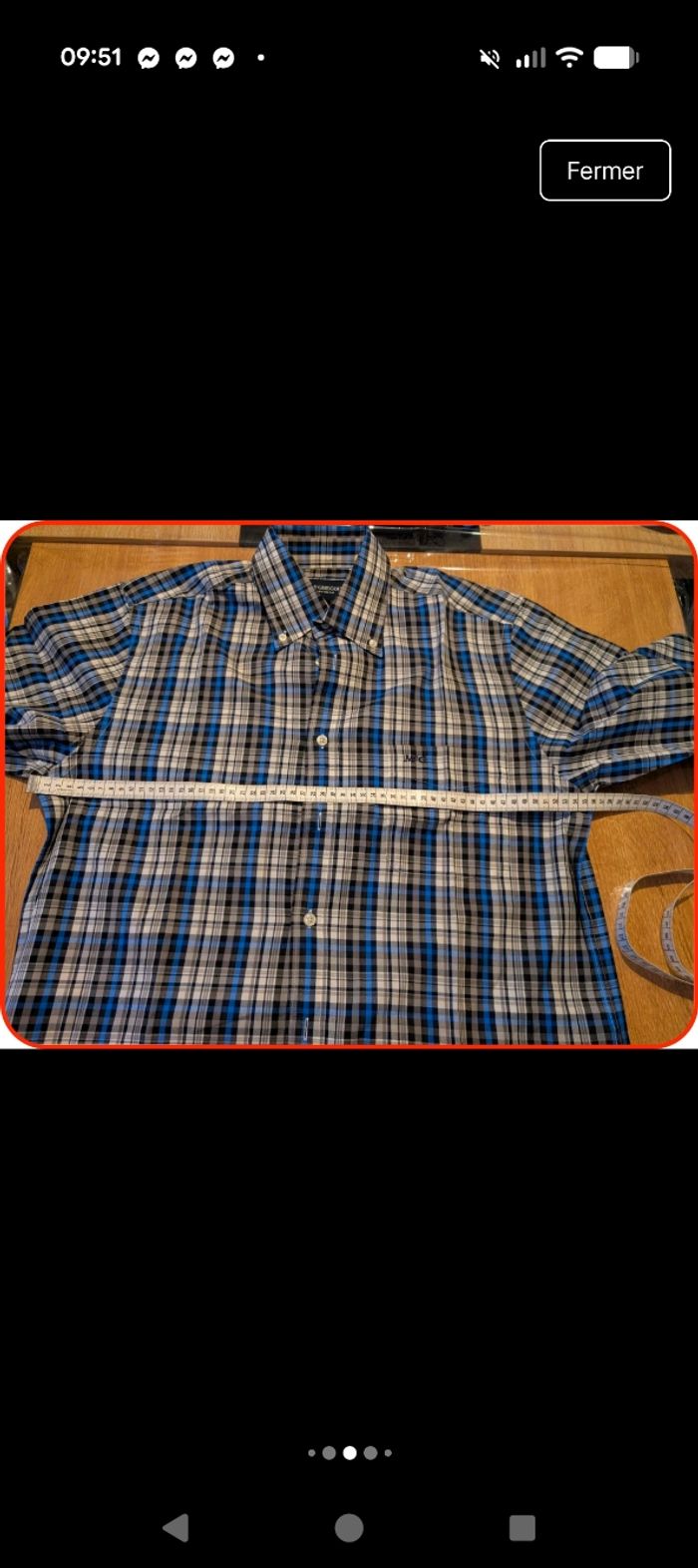 Chemise McGregor Regular Fit – Carreaux Bleu/Gris/Noir – Taille M - photo numéro 7