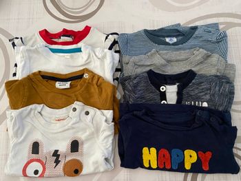 Lot 8 sweats à longue manche 6 mois