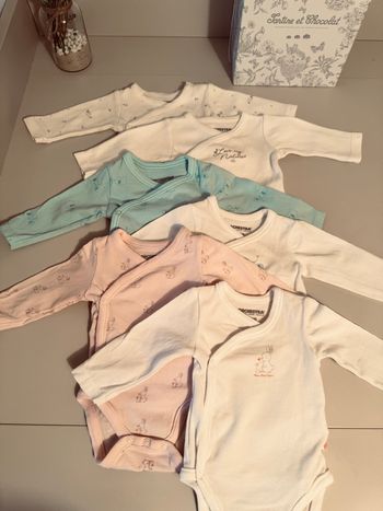 Lot de 6 bodys croisés naissance Orchestra