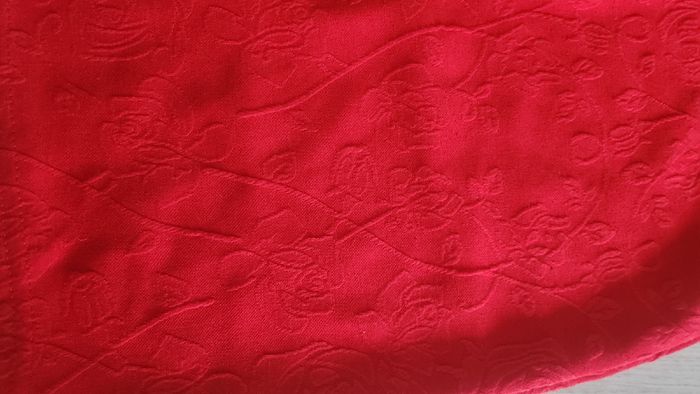 Mini jupe rouge motif fleur - photo numéro 2