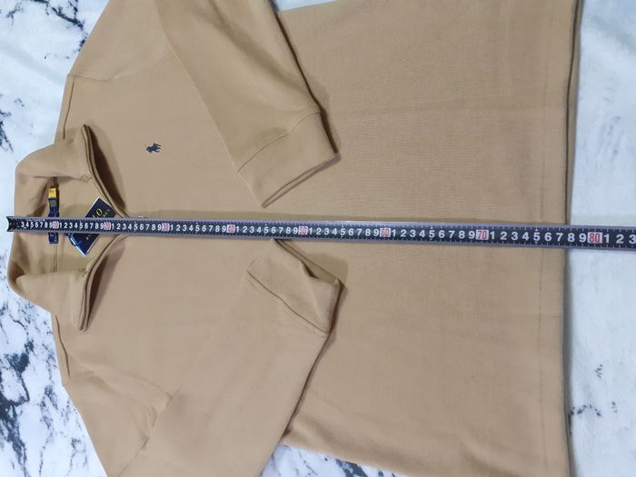 Partager Pull half zip Ralph Lauren - Taille L - Couleur marron logo brodé noir - Neuf - photo numéro 3