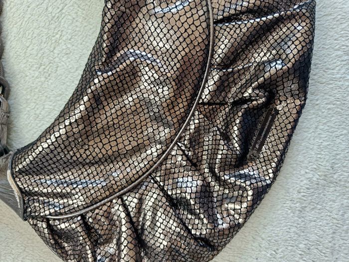 Sac a main strass sac baguette paillette chaîne argenté star by julien macdonald - photo numéro 3