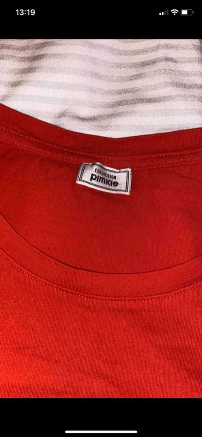 T-shirt rouge Pimkie 36 - photo numéro 3