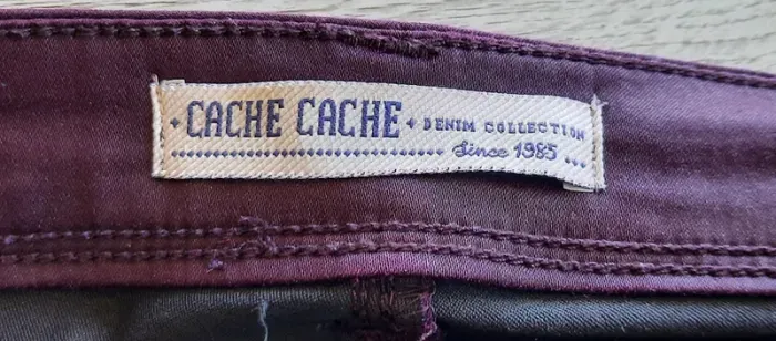 Jean prune enduit, Cache Cache, taille S/36 - photo numéro 6