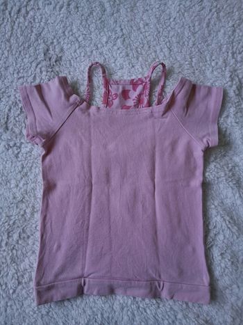 T-shirt fille rose 4 ans