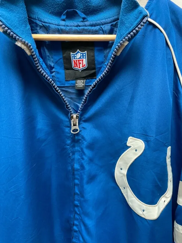 Rare jacket NFL Colts Indianapolis Blue White Mens - photo numéro 8