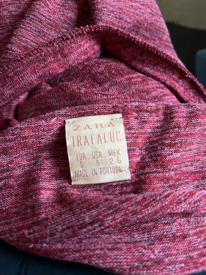 T-shirt crop top épais avec effet épaulettes - rouge foncé - photo numéro 13