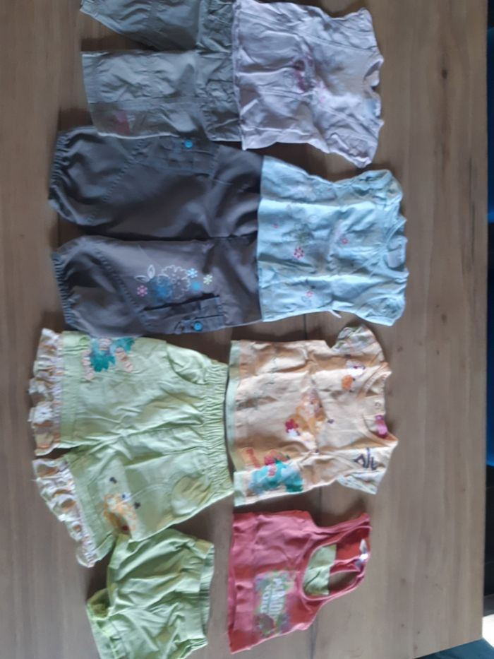 Lot ensemble été fille 12 mois