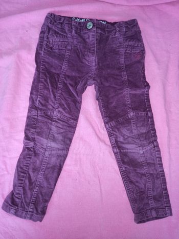 Pantalon velours violet